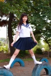kneesocks pleated_skirt sailor_uniform school_uniform skirt skirt_lift yukawa_satomi rating:Safe score:0 user:nil!