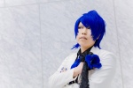 blazer blue_eyes blue_hair cosplay crossplay flower kaito keito_(ii) shirt tie vocaloid rating:Safe score:0 user:pixymisa