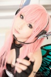 cleavage cosplay dress fingerless_gloves gloves headset magnet_(vocaloid) megurine_luka pink_hair saku twintails vocaloid wings rating:Safe score:1 user:nil!