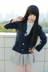 akiyama_mio blazer blouse cosplay k-on! makise_anji pantyhose pleated_skirt school_uniform skirt rating:Safe score:0 user:nil!
