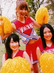 cheerleader_uniform costume midriff pleated_skirt pom_poms ponytail sasaki_nozomi skirt tank_top vyj_81 rating:Safe score:0 user:nil!