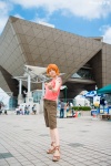 amanone_shun cargo_shorts cosplay nami_(one_piece) one_piece orange_hair tank_top rating:Safe score:0 user:nil!