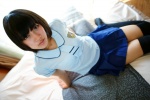 bed blouse pleated_skirt sayaka school_uniform skirt thighhighs zettai_ryouiki rating:Safe score:3 user:nil!
