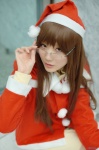 cosplay dress glasses k-on! rika santa_costume shawl stocking_cap yamanaka_sawako rating:Safe score:1 user:nil!