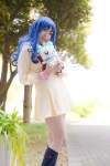 blue_hair cosplay heartcatch_precure! kneesocks kurumi_erika pleated_skirt plushie pretty_cure sailor_uniform school_uniform skirt sumika rating:Safe score:2 user:pixymisa