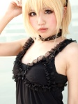 blonde_hair collar cosplay dress hairbow kurinika original rating:Safe score:3 user:nil!