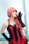 cosplay dress elbow_gloves gloves hiyori necklace original red_hair rating:Safe score:0 user:pixymisa