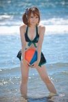 beach bikini_top cleavage hazuki_minami miniskirt ocean side_ponytail skirt swimsuit wet rating:Safe score:1 user:nil!
