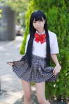 blouse cosplay pleated_skirt sakuya school_uniform skirt skirt_lift tagme_character tagme_series rating:Safe score:0 user:nil!