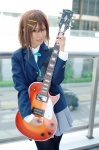 blazer blouse cosplay guitar hair_clips hirasawa_yui k-on! pantyhose pleated_skirt school_uniform skirt tachibana_remika rating:Safe score:1 user:nil!