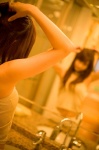 bathroom braids bunny_honey halter_top kaminagi_madoka mirror shorts rating:Safe score:0 user:nil!