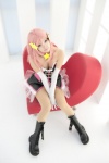 boots cleavage cosplay dress elbow_gloves gloves isora_hibari mawaru_penguindrum neko pantyhose pink_hair rating:Safe score:5 user:nil!