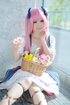 cecialla_apiared cosplay dress hairbows koboreru_suna_no_aria pantyhose pink_hair shirayuki_himeno rating:Safe score:1 user:pixymisa