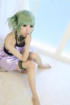cosplay dress garter green_hair gumi hair_ribbons hayase_ami pantyhose venomania_kou_no_kyouki_(vocaloid) vocaloid rating:Safe score:7 user:Kryzz