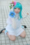 blouse blue_hair cosplay garters hairband miniskirt original skirt zero_inch rating:Safe score:0 user:nil!