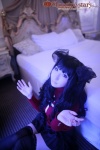 bed cosplay fate/series fate/stay_night hair_ribbons pleated_skirt red_devil saku skirt sweater thighhighs tohsaka_rin turtleneck twintails zettai_ryouiki rating:Safe score:0 user:nil!