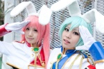 akatsuki animal_ears blue_hair bunny_ears cosplay gloves military_uniform myou_rei pink_hair siesta410 siesta45 umineko_no_naku_koro_ni rating:Safe score:0 user:pixymisa