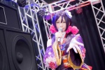 akilive!! cosplay itsuki_akira kimono love_live!_school_idol_project microphone pleated_skirt purple_hair skirt toujou_nozomi twintails rating:Safe score:0 user:nil!