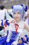 blue_hair cirno cosplay dress hairbow touhou yumichi rating:Safe score:0 user:nil!