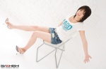 denim girlz_high hikari miniskirt skirt torn_clothes tshirt rating:Safe score:1 user:nil!