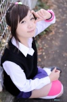 blouse cosplay katekyo_hitman_reborn! loose_socks miniskirt miura_haru pleated_skirt school_uniform skirt socks sweater_vest takamura_mashiro rating:Safe score:0 user:nil!