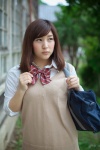 blouse bookbag misoshiru school_uniform sweater_vest rating:Safe score:0 user:nil!