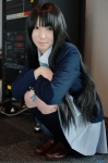 akiyama_mio blazer blouse cosplay kneesocks k-on! pleated_skirt rinami school_uniform skirt rating:Safe score:1 user:nil!