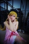 bakemonogatari blonde_hair cosplay dress goggles helmet narumiya oshino_shinobu rating:Safe score:0 user:nil!