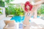 bikini cosplay love_live!_school_idol_project mike nishikino_maki red_hair school_idol_~krasivie~ side-tie_bikini swimsuit rating:Safe score:5 user:nil!