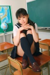 classroom costume desks kneesocks kyan_chiaki miniskirt pleated_skirt sailor_uniform school_uniform skirt rating:Safe score:2 user:nil!