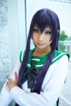 busujima_saeko cosplay highschool_of_the_dead kanda_midori purple_hair sailor_uniform school_uniform rating:Safe score:3 user:xkaras