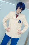blazer blue_hair clannad cosplay crossplay dress_shirt okazaki_tomoya school_uniform tie touya_hibiki trousers rating:Safe score:1 user:nil!