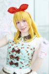 aikatsu! blonde_hair cosplay dress gloves hairbow hoshimiya_ichigo nariko rating:Safe score:0 user:nil!