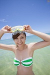 beach bikini cleavage goggles konan_yuka ocean ponytail side-tie_bikini swimsuit wet rating:Safe score:1 user:nil!
