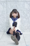 black_legwear cardigan cosplay original pleated_skirt sailor_uniform sakuya school_uniform skirt thighhighs twintails zettai_ryouiki rating:Safe score:0 user:nil!