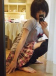 camera leggings luchiino pleated_skirt self-shot skirt tshirt rating:Safe score:3 user:nil!