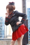 blazer cosplay garrison_cap girls_und_panzer military_uniform nishizumi_maho pantyhose pleated_skirt sheer_legwear skirt yui_(ii) rating:Safe score:1 user:nil!