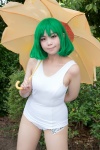 cosplay green_hair kazami_yuuka kouwaaiki pantyhose swimsuit touhou umbrella rating:Safe score:0 user:pixymisa