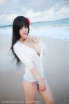 barbie beach bikini_bottom cardigan cleavage ocean swimsuit wet xiuren_150 rating:Safe score:3 user:nil!