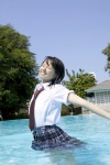 blouse koike_rina pleated_skirt pool school_uniform skirt tie wet ys_web_352 rating:Safe score:0 user:nil!