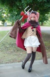 bloomers blouse cape charlotte cosplay hairbow miiko pink_hair pitchfork puella_magi_madoka_magica scarf thighhighs rating:Safe score:2 user:nil!