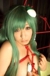 bound cosplay green_hair hanamura_misaki kochiya_sanae miko rope touhou touhou_kinbauchou rating:Questionable score:0 user:nil!