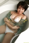 bathroom bathtub bikini blouse cleavage dgc_0529 nakamura_shizuka open_clothes side-tie_bikini swimsuit wet rating:Safe score:0 user:nil!