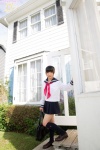 bag izumi_hiyori kneesocks pleated_skirt ponytail sailor_uniform school_uniform shirt shoes skirt rating:Safe score:0 user:zopo