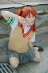 armband blouse cosplay pleated_skirt red_hair school_uniform shirai_kuroko skirt socks sweater_vest to_aru_kagaku_no_railgun twintails yoppy rating:Safe score:0 user:nil!