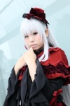 bows cosplay dress hat k kushina_anna red_eyes uriu white_hair rating:Safe score:0 user:pixymisa