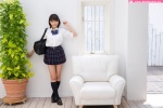 blouse bookbag kneesocks pleated_skirt ryouka school_uniform skirt rating:Safe score:2 user:nil!