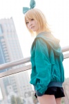 blonde_hair cosplay hairbow jacket kagamine_rin nepachi shorts vocaloid rating:Safe score:0 user:pixymisa