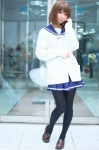 anegasaki_nene cardigan cosplay love_plus pantyhose pleated_skirt rinami sailor_uniform school_uniform skirt rating:Safe score:6 user:nil!