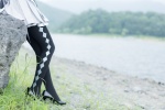 akemi_homura black_legwear cosplay lake_(photoset) pantyhose pleated_skirt puella_magi_madoka_magica skirt usakichi rating:Safe score:0 user:nil!